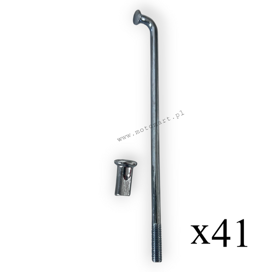 SZPRYCHY DNIEPR K-750 SZPRYCHA NYPEL KOŁO FELGA BIAŁE 120MM KOMPLET - 41szt